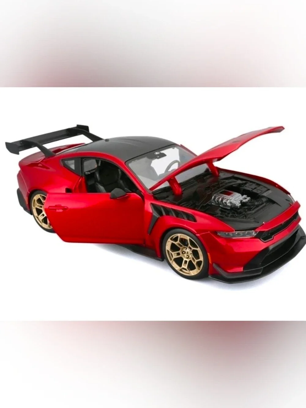 2025 Ford Mustang GTD Maisto 1:18 Special Edition Metallic Red Diecast Car - NEW